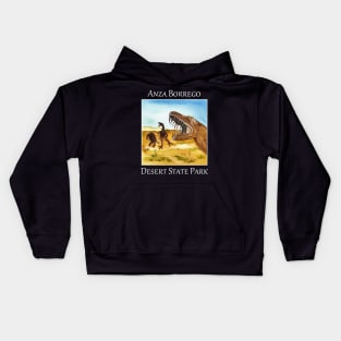 Dinosaur sculptures in Anza Borrego Desert State Park in California Kids Hoodie